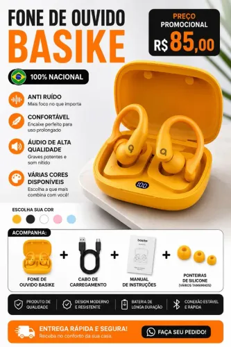 Fone de ouvido Basike 