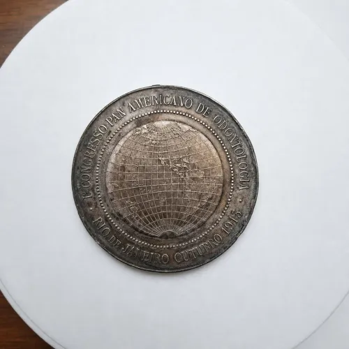 Medalha Rara 1º Congresso Pan-Americano de Odontologia - Rio 1913