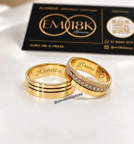 Alianças Para Casamento, Namoro, Noivado compromisso, Renovação de Alianças