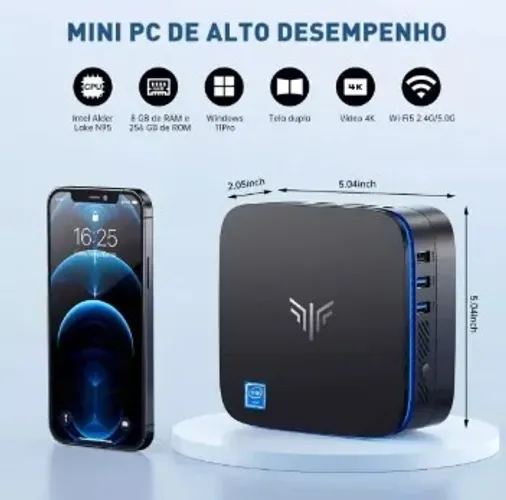 Mini PC Kamrui Ak2 Plus N100 Windows 11 16 Gb Ram 512 Gb