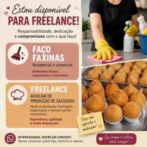 Faço Faxina e salgados