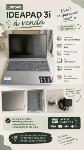 VENDO NOTEBOOK LENOVO IDEAPAD 3i