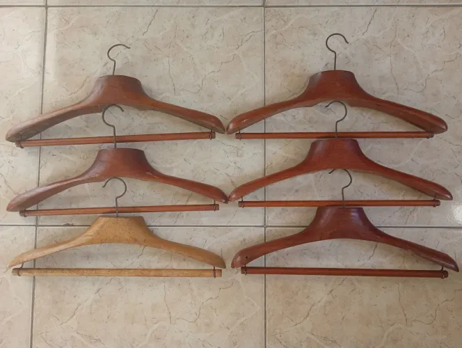 6 CABIDES VINTAGE MADEIRA MACIÇA ANOS 40