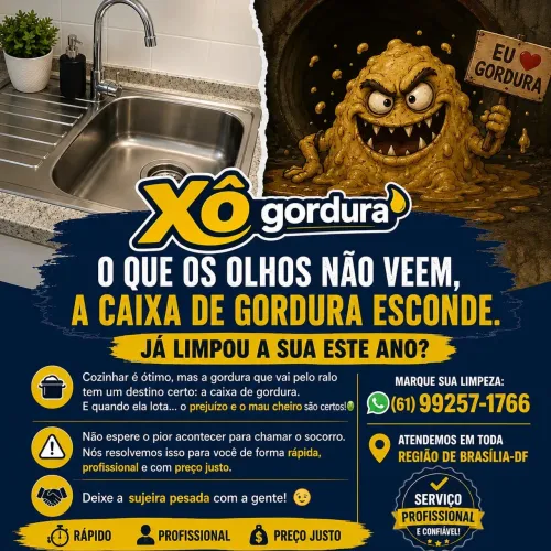 Faço limpeza da caixa de gordura 