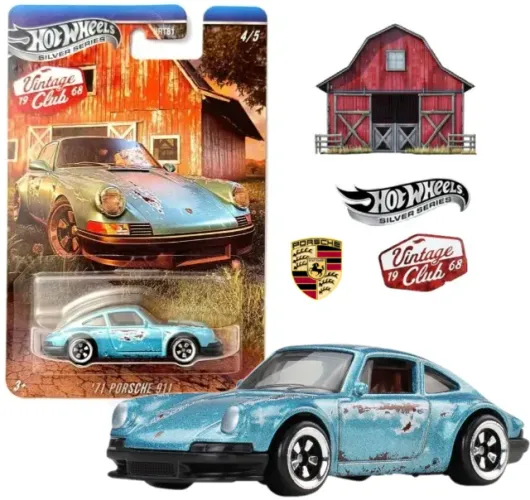 Hot Wheels 71 Porsche 911 Silver Series Vintage Club 1968