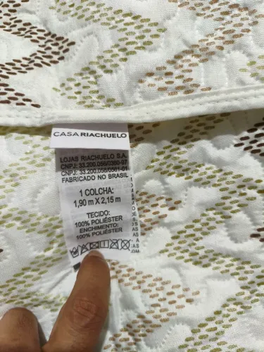 Colcha Casa Riachuelo tam: 1,90 x 2,15m (novo sem uso )