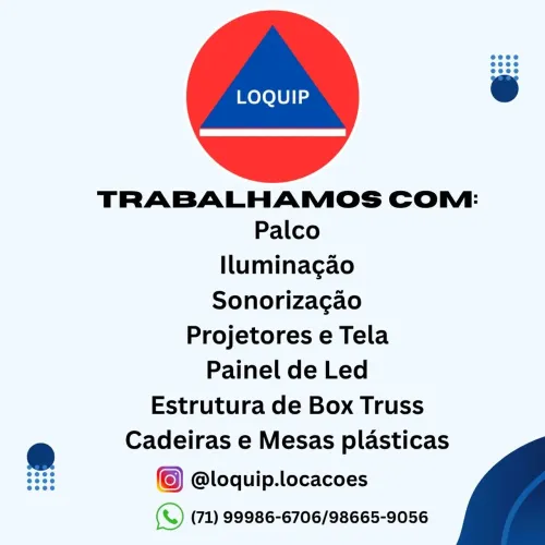 Palco. Locação equipamento