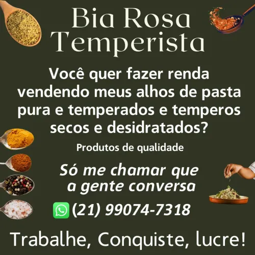 Revenda e Uso próprio temperos desidratados e pasta de alho