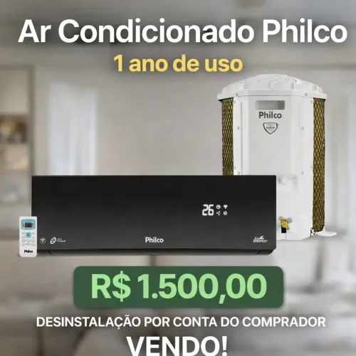Ar-condicionado split Philco inverter preto 9000 BTU