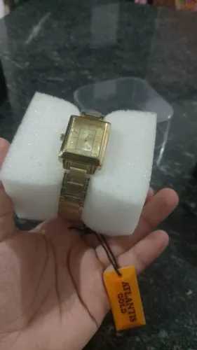 Relógio Feminino Atlantis Gold Dourado - Novo