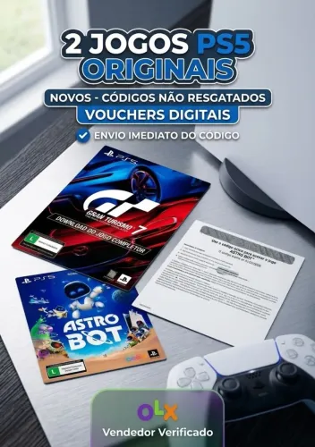 Vendo GT7 e Astro Bot PS5 novos do cartão. PS Store R649, vendo por R160.