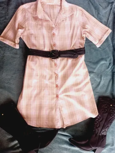 Vestido chamise xadrez