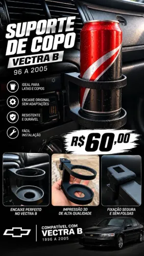 Porta copo Vectra B 96 a 2005