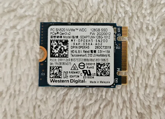 Ssd M.2 NVMe WD SN520 de 128GB