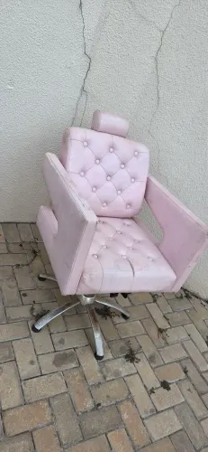 Cadeira de salão de beleza rosa