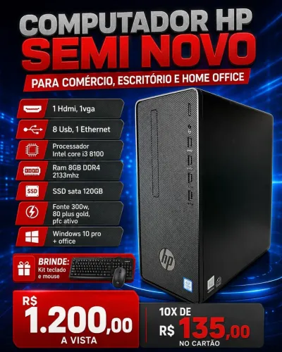 COMPUTADOR HP - COMÉRCIO, ESTUDO, HOME OFFICE