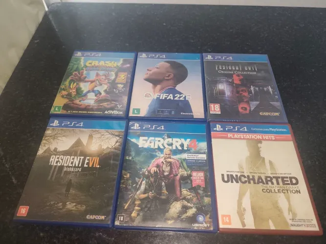 Jogos de ps4 cada jogo por 100,00.