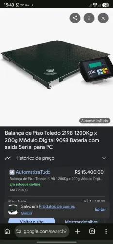 Balança plataforma 