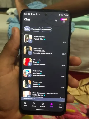 Celular pra vender todo bom só a tela trincada