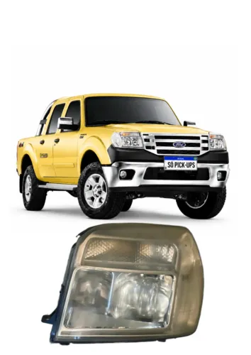 Farol Ford Ranger Lado Esquerdo 2009 A 2012