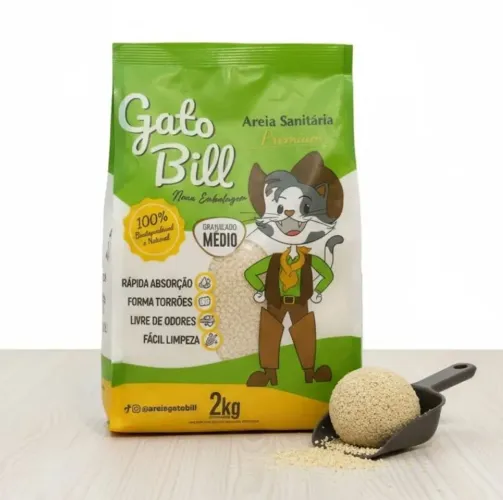 Areia Higiênica Gato Bill