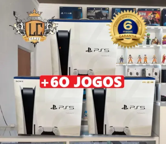 PLAYSTATION 5 COM LEITOR + 75 JOGOS + GARANTIA O6 MESES I LOJA FISICA BH