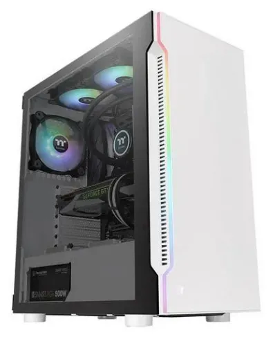 GABINETE Gamer TT H200 TG RGB SNOW/TEMPGLASS1/120MM CA-1M3-00M6WN-00