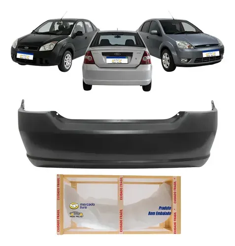 Parachoque Traseiro Ford Fiesta Sedan 2003 A 07 08 2009 2010