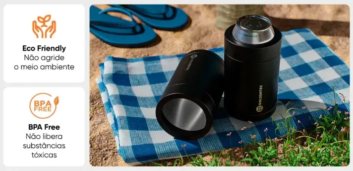 Cooler para Lata e Long Neck 375ml Goldentec