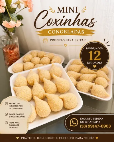 Coxinhas congeladas