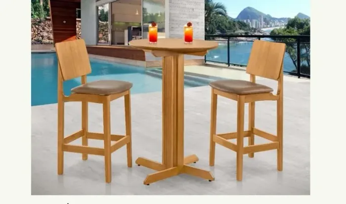 Conjunto De Banqueta E Bistrô Turmalina -Comercial Atacadista - ENTREGA EM 24H