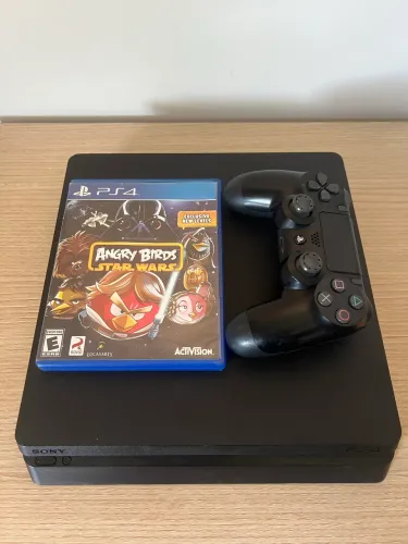 PS4 SLIM 500GB | Controle original e 1 jogo