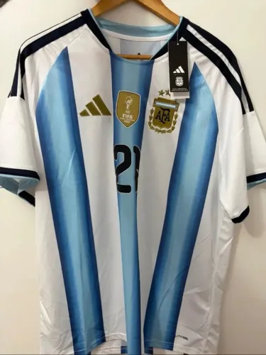 Camisa Argentina Copa do Mundo 2026 - Flaco López #21