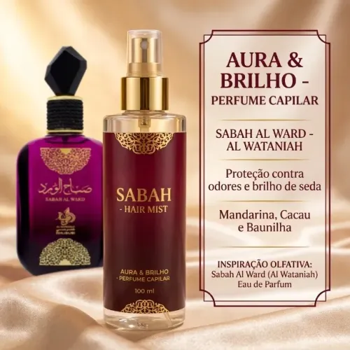Bruma Capilar Sabah Al Ward 200ml Perfume para Cabelo