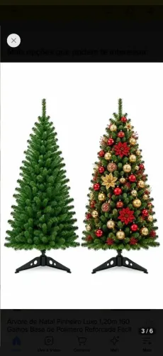 Vendo uma árvore de Natal de 1,50 vai com os enfeites e pisca pisca,laços ,bolas etc..