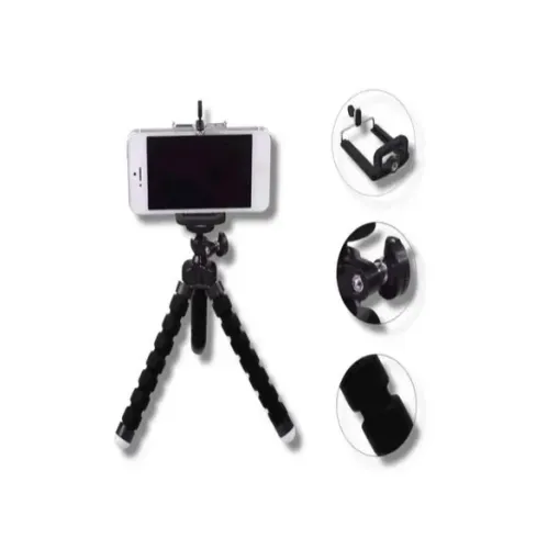 Mini Tripé Flexível Ajustável Celular