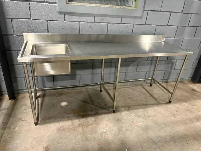 Pia Industrial Inox 2,10x0,60 (Aceito Cartão) 
