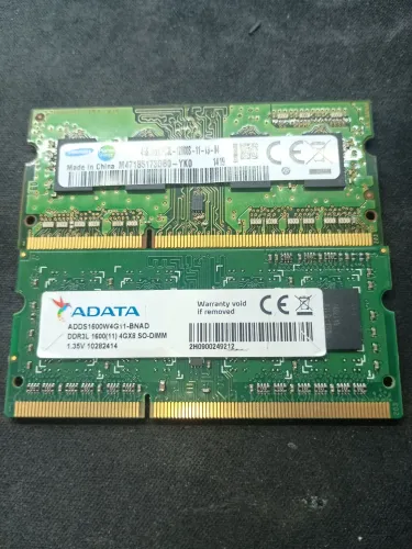 2 Memórias DDR3L 4gb cada notebook Pc 1600 e 12800 Samsung e adata