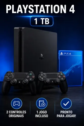 VENDO PS4 DE 1T COM 2 CONTROLES ORIGINAIS 