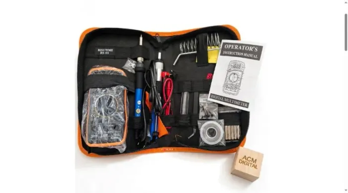 Kit Ferro de Solda 60W + Multímetro Digital XL830L Bisutime BS-01 - Novo