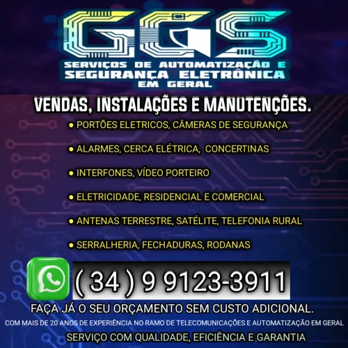 SERVIÇO DE AUTOMATIZAÇÃO E SEGURANÇA ELETRÔNICA EM GERAL