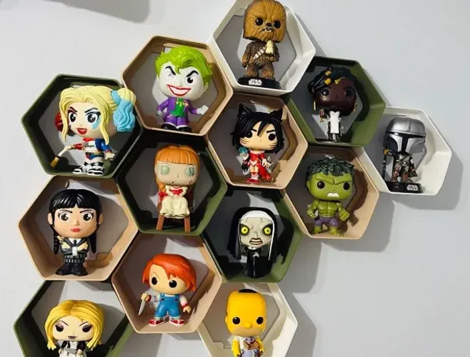 Nichos Hexagonais para Funko Pop / Action Figures - Decorativo
