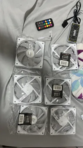 Kit 6 fans ARGB com controladora
