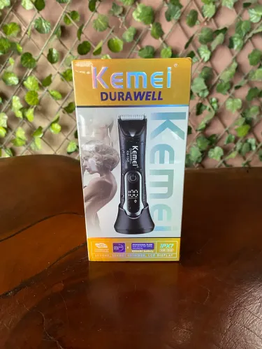 kemei km-1845 - máquina de cortar cabelo e removedor de pelos intimo a prova d'água
