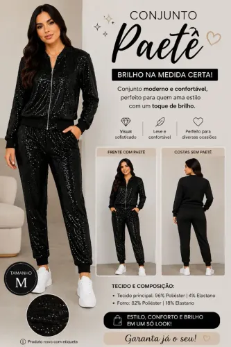 Conjunto paetes tamanho M