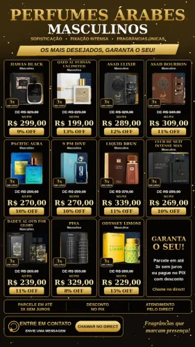 ? Perfumes Árabes Masculinos | Ofertas Imperdíveis! ?