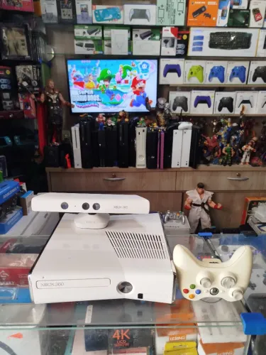 Xbox 360 slim branco hd 120gb Jtag cheio de jogos ac trocas..