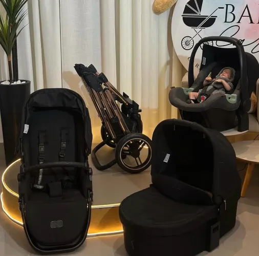Carrinho de bebê - abc design - como 4 - ROSÉ GOLD