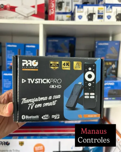 Stick Pró Android 10 Wi-Fi 2G e 5G controle com comando de Voz