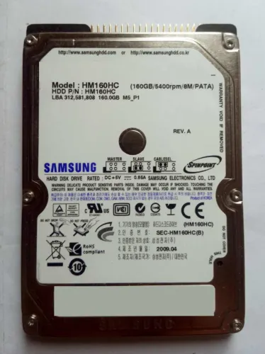 HD IDE para notebook Samsung HM160HC - usado